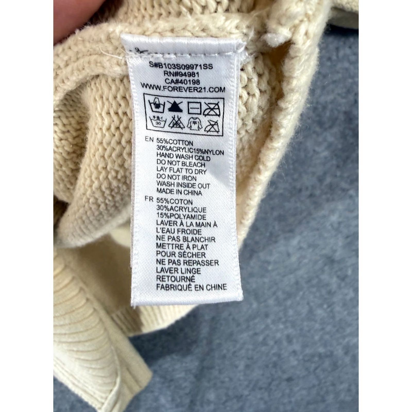 Forever 21 FOREVER 21 Cardigan Sweater Womens S Ivory Aztec Open Front Belted Knit Cardigan Beltded Size S / US 4 / IT 40 - 7 Thumbnail