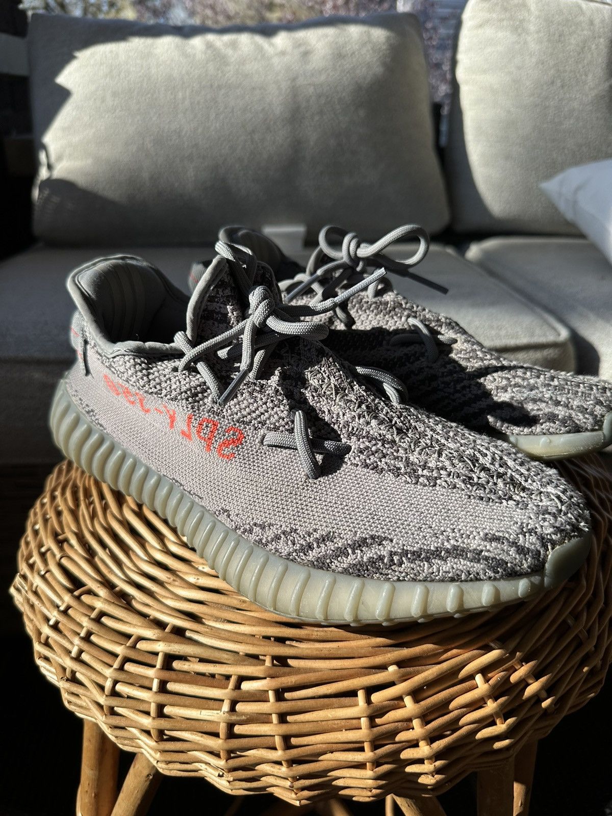 image of Adidas x Yeezy Season Yeezy 350 Beluga 2.0 Shoes in Grey, Men's (Size 8)