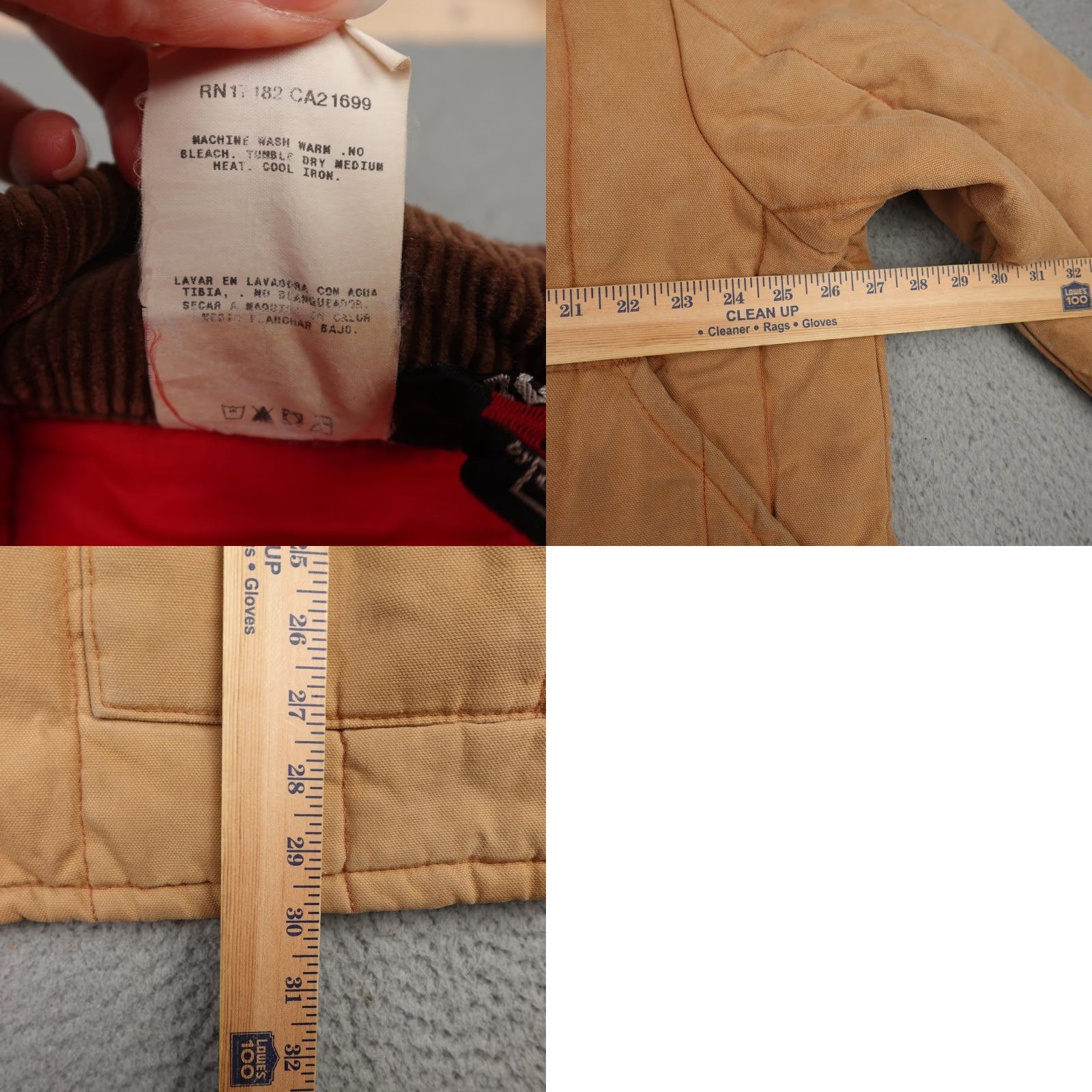 Walls VINTAGE Walls Jacket Mens 2XL Tan Brown Corduroy Collar Workwear USA 90s Size US XXL / EU 58 / 5 - 11 Thumbnail
