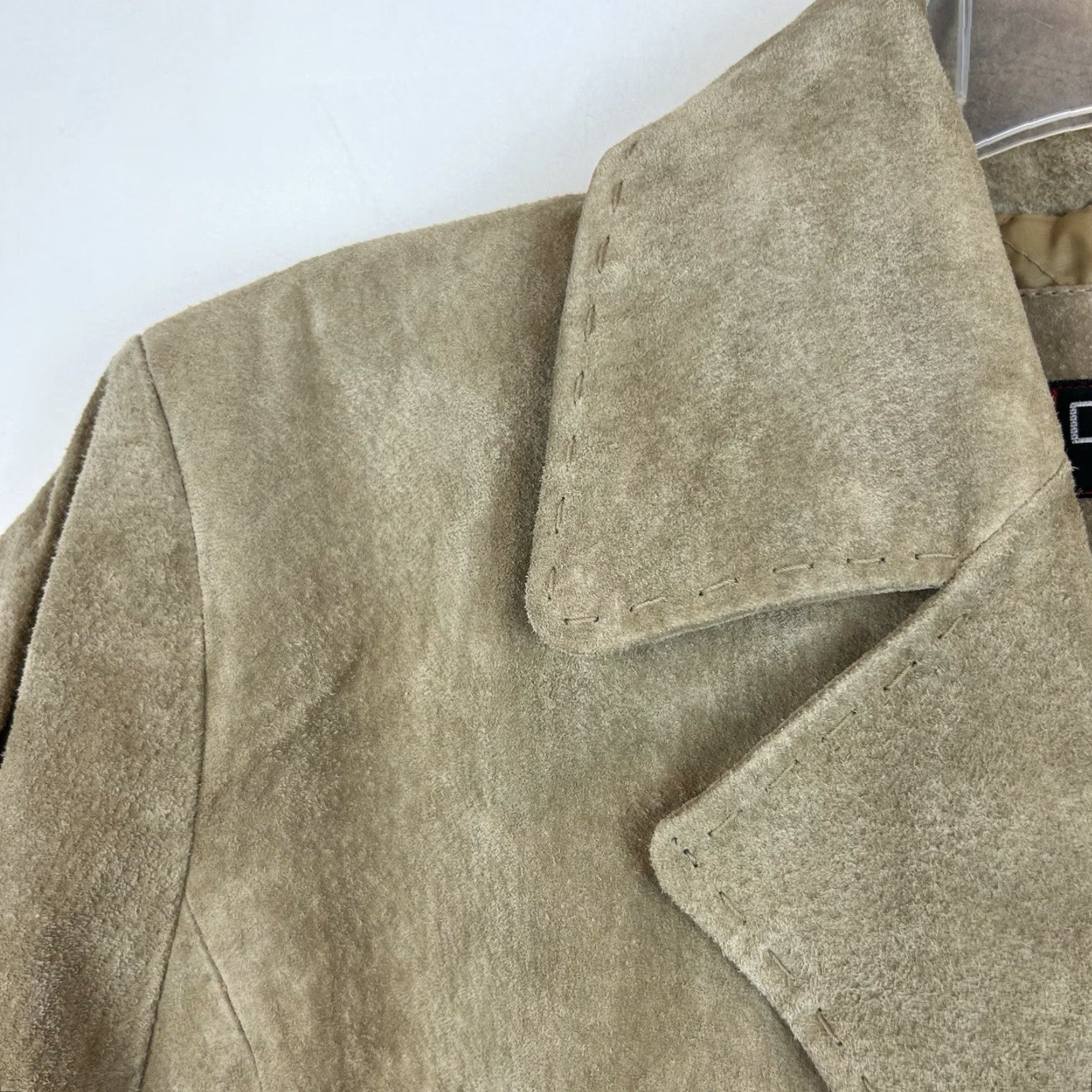 Vintage VINTAGE Donatella Sport Suede Leather Coat Woman L Long Beige Western Style Duster Size L / US 10 / IT 46 - 3 Thumbnail