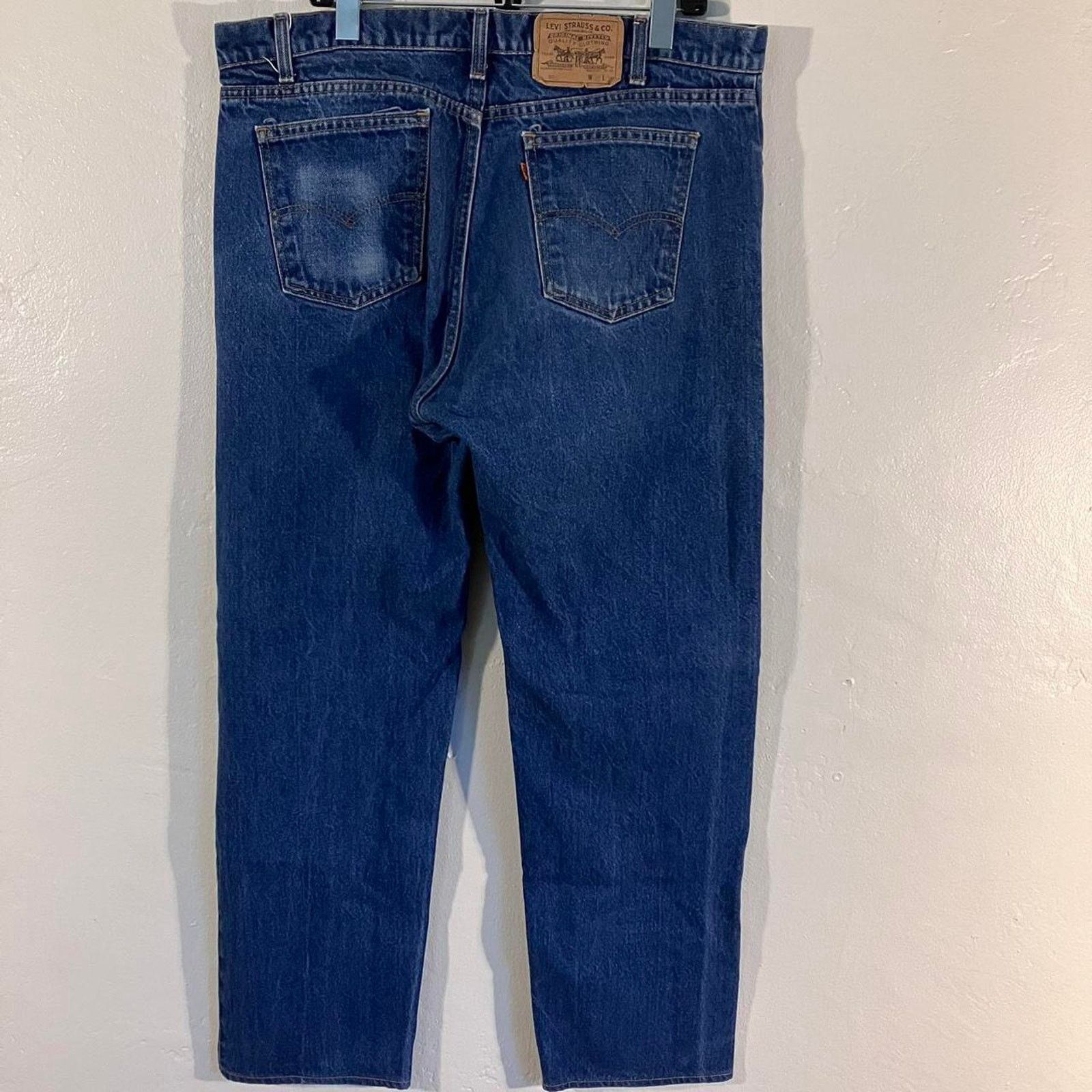 Levi's × Vintage Vintage 80s Levi’s Orange Tab 505 Dark Wash Denim Jeans Size US 40 / EU 56 - 3 Thumbnail