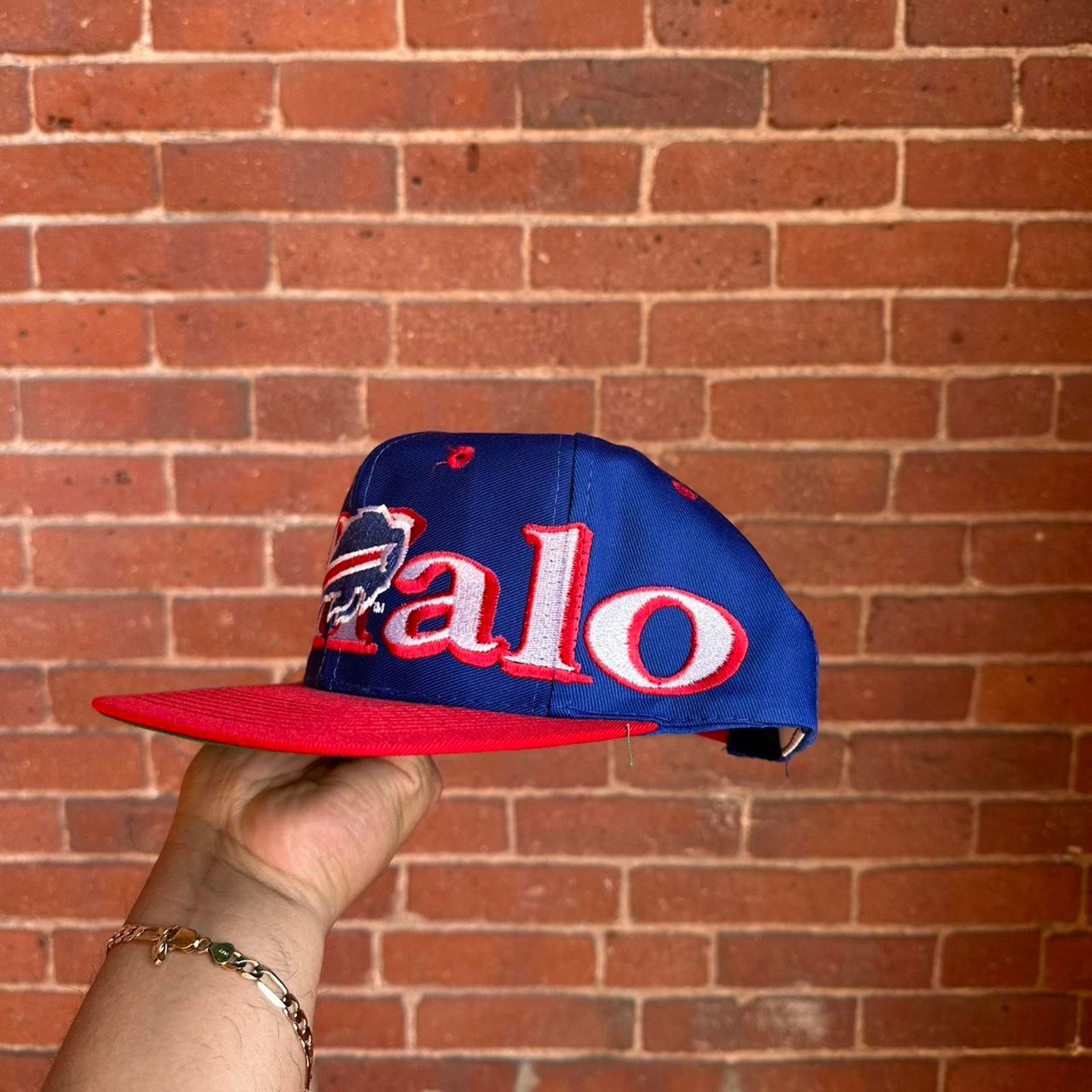 Logo 7 × Vintage Vintage Buffalo Bills Spell Out Snapback Hat Size ONE SIZE - 3 Thumbnail