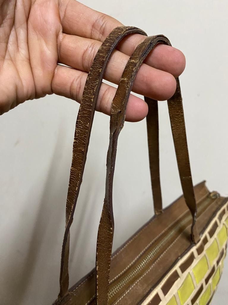 Leather × Miu Miu × Prada Vintage miu miu x prada leather waffles tote Size ONE SIZE - 11 Thumbnail