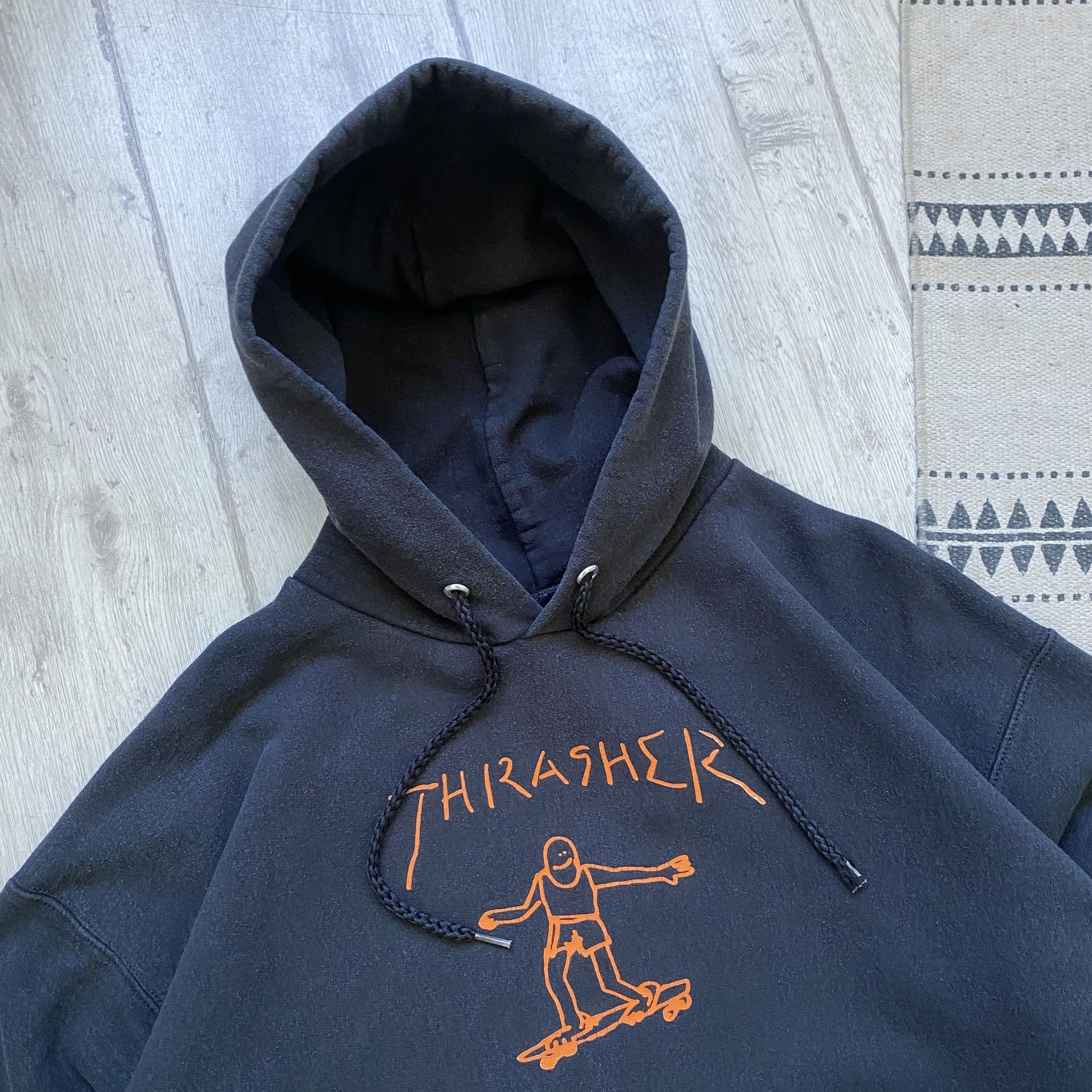 Thrasher 🛹 Vintage Rare Thrasher hoodie Skatebords center logo Size US M / EU 48-50 / 2 - 2 Thumbnail