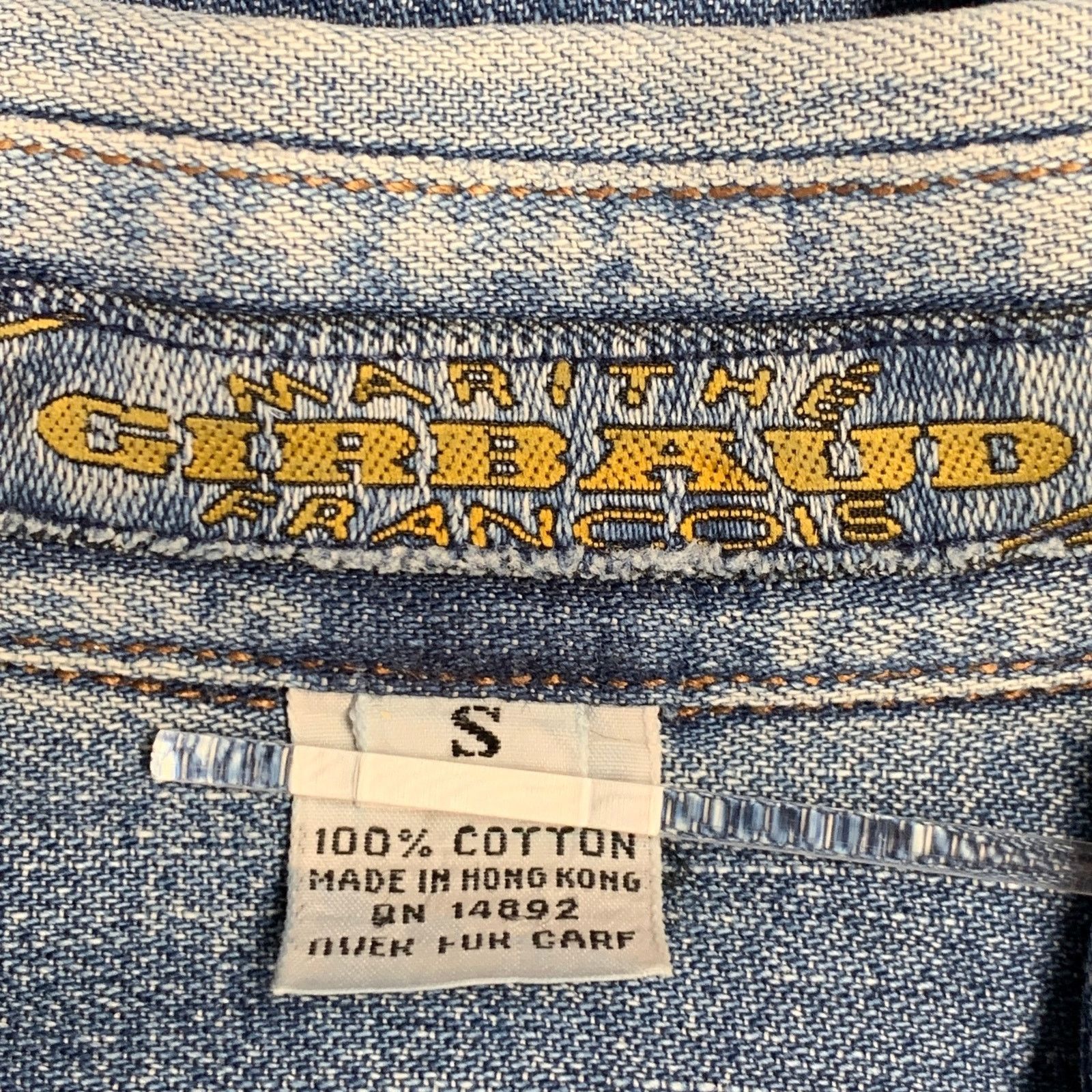 Marithe + Francois Girbaud Vintage Size S Blue Cotton Denim Long Sleeve Shirt Size US S / EU 44-46 / 1 - 9 Thumbnail