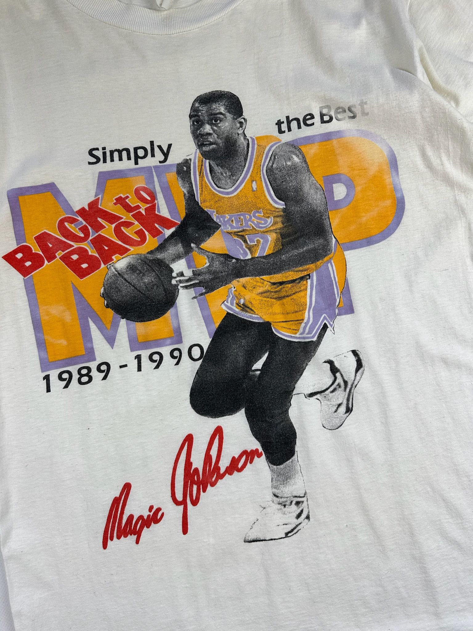 NBA Vintage Magic Johnson Lakers T-Shirt Size US M / EU 48-50 / 2 - 4 Thumbnail