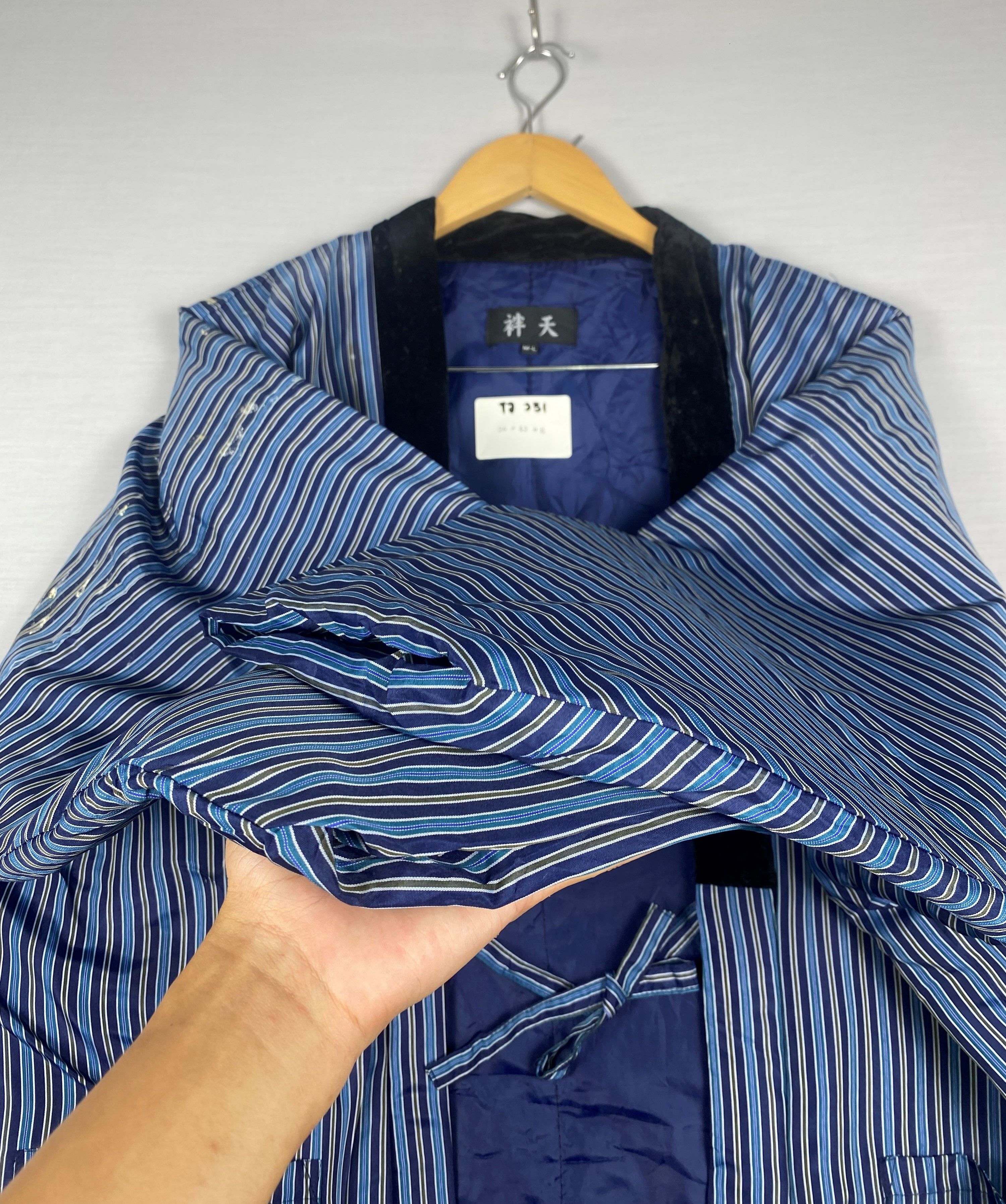 Japanese Brand Vintage Japanese Spring Kimono Traditional Striped Hanten Size US L / EU 52-54 / 3 - 5 Thumbnail