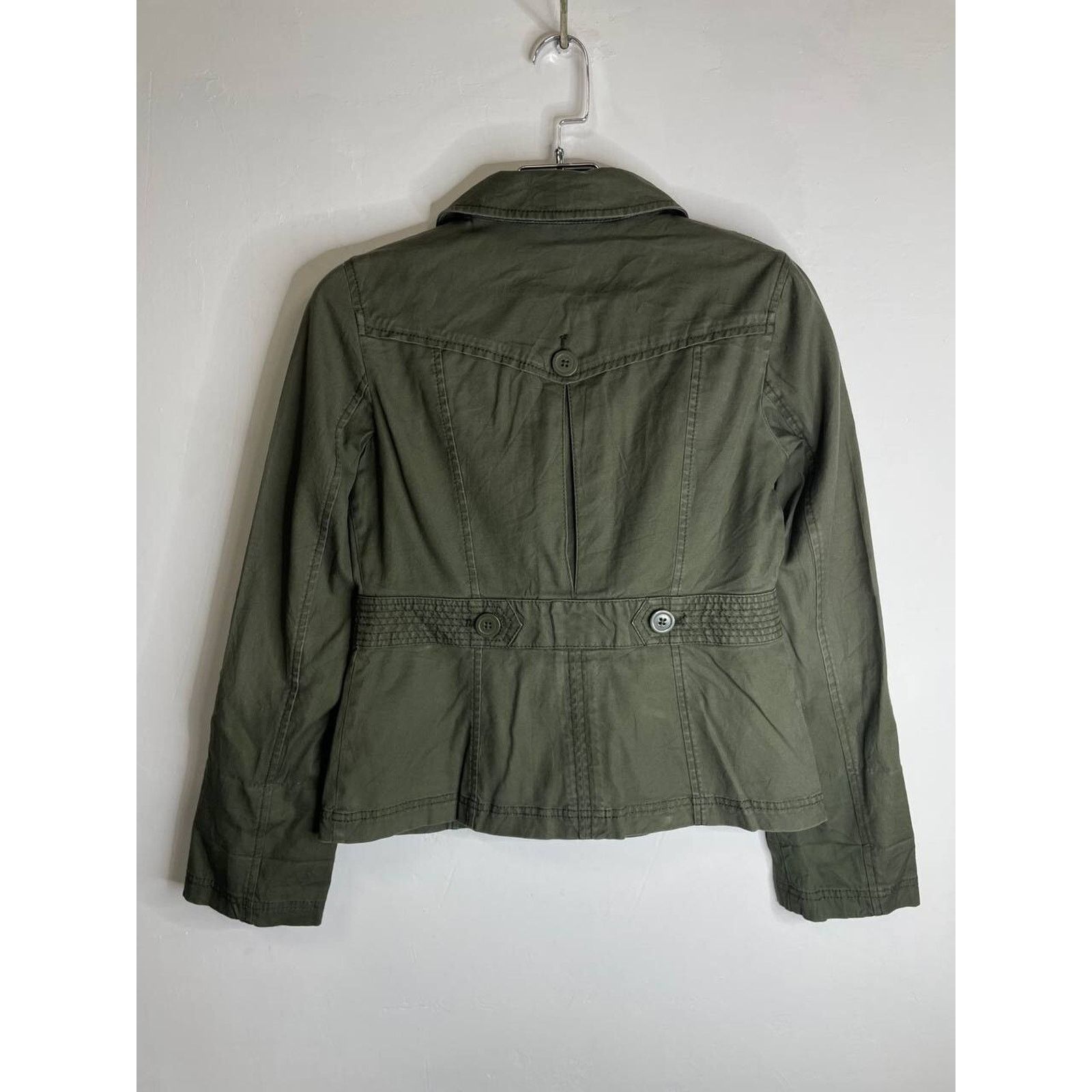 Loft × Vintage Vintage Ann Taylor LOFT Military Style Green Jacket Utility Size S / US 4 / IT 40 - 2 Thumbnail