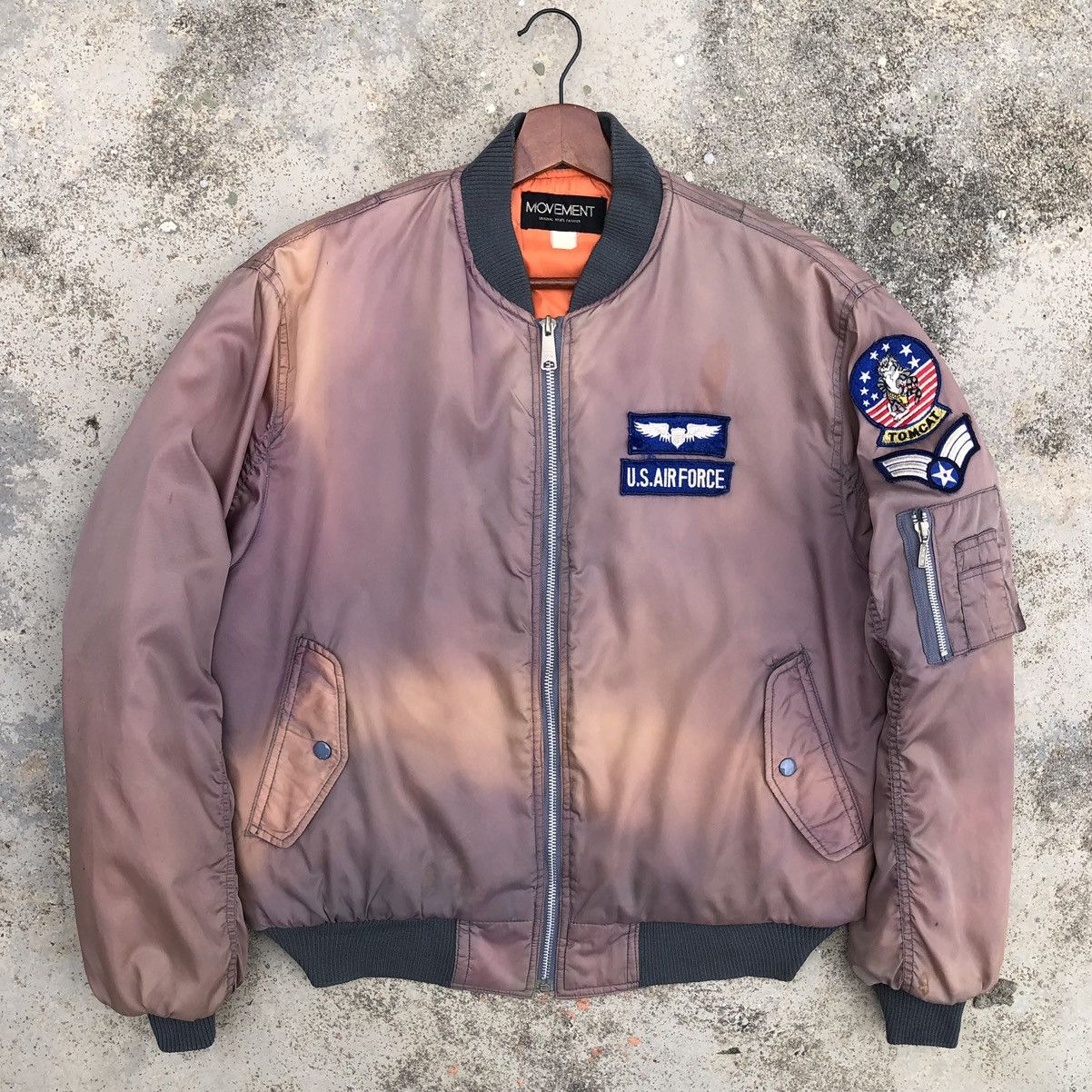 Vintage Vintage Sun Faded U.S.Air Force Tomcat Ma-1 Bomber Jacket Size US L / EU 52-54 / 3 - 3 Thumbnail