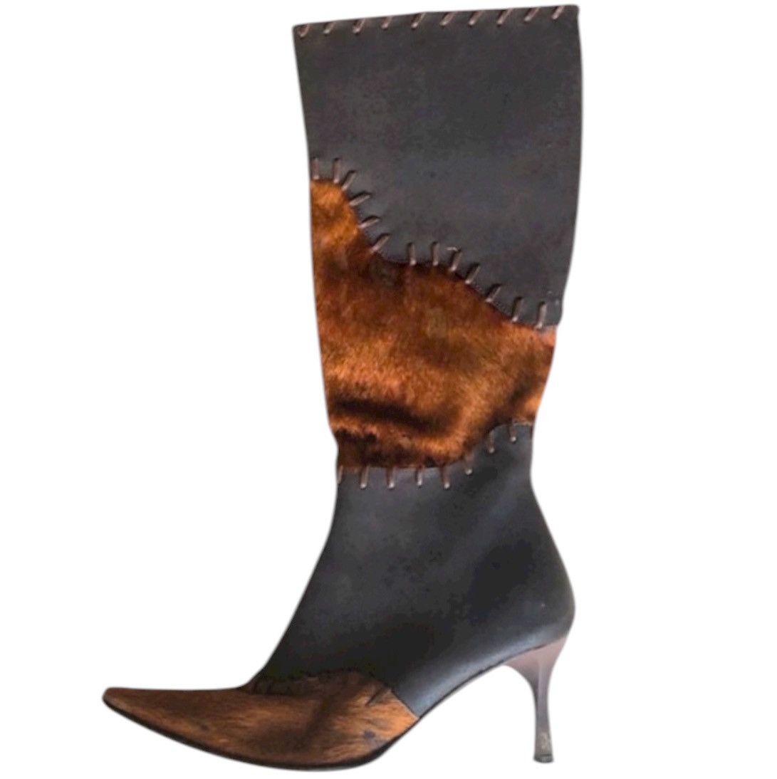 Other Vintage Cowhide Hair-On Leather Boots – Size 37 Size US 6 / IT 36 - 1 Thumbnail