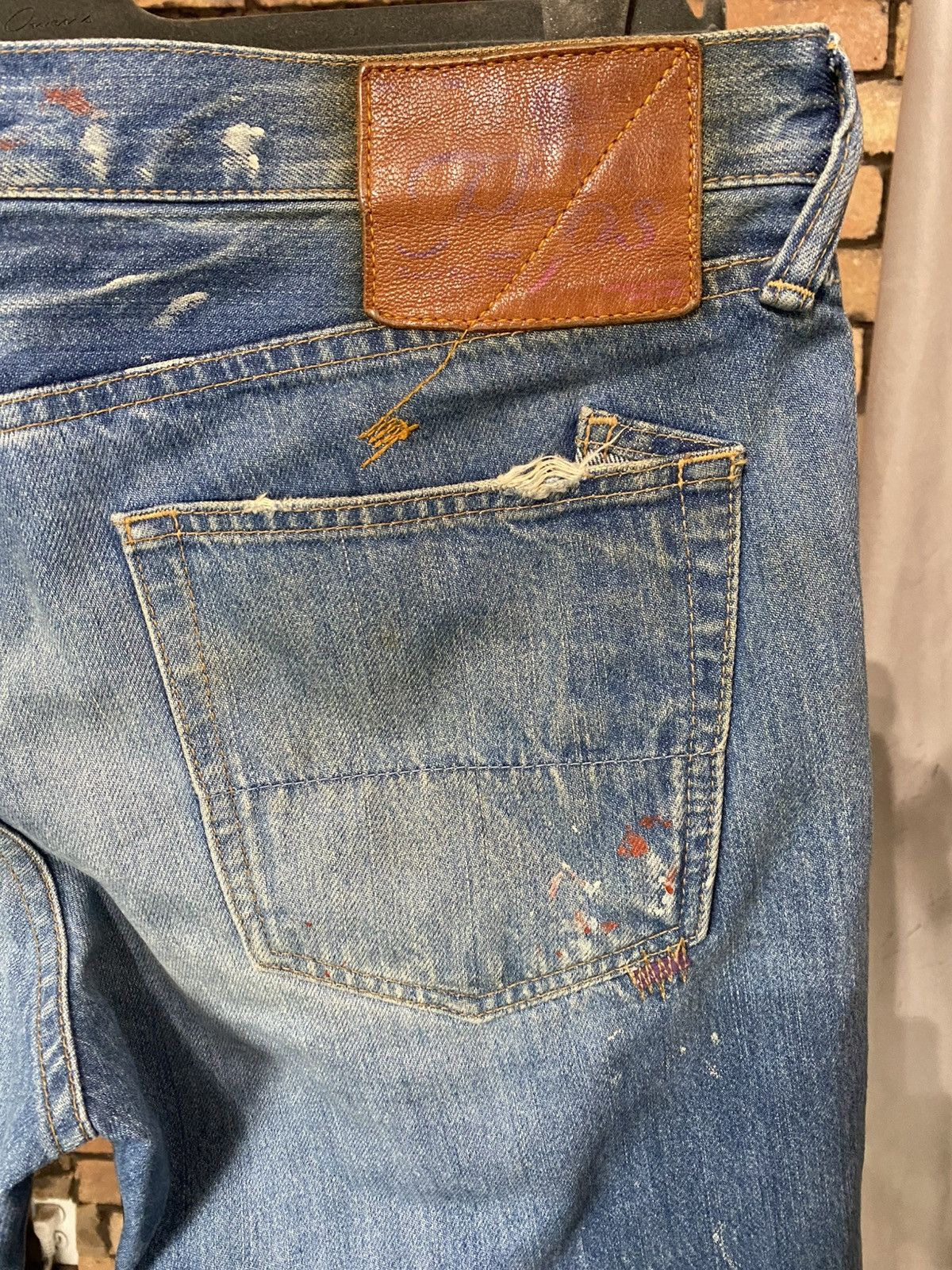 Prps RARE $638 PAINT SPLATTER MED WASH JAPAN DISTRESS JEANS DENIM Size US 33 - 3 Thumbnail