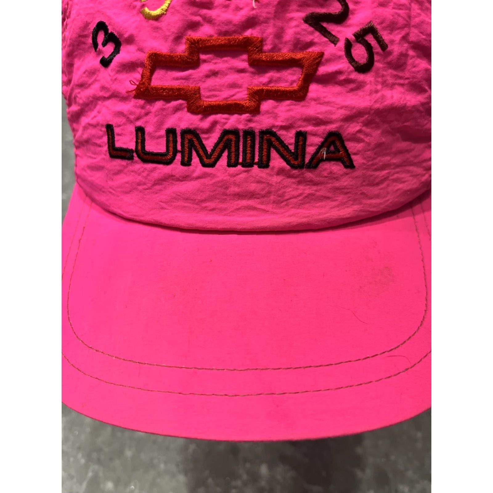 NASCAR VINTAGE Chevrolet Hat Cap Pink Bold Lumina Snapback NASCAR Cap? Size ONE SIZE - 2 Thumbnail