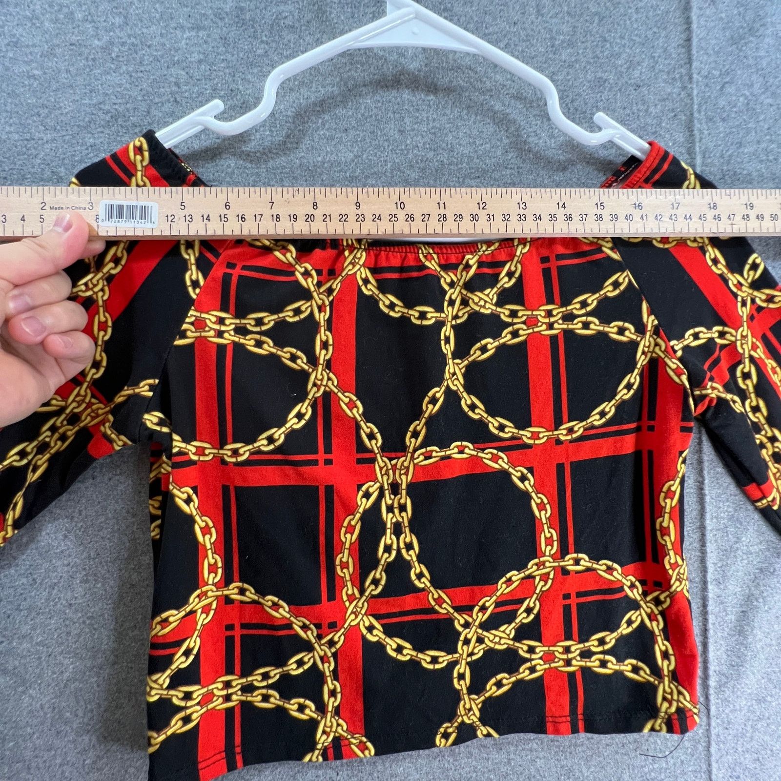 Other Poof Crop Top Women Size Small Long Sleeve Red Size S / US 4 / IT 40 - 4 Thumbnail