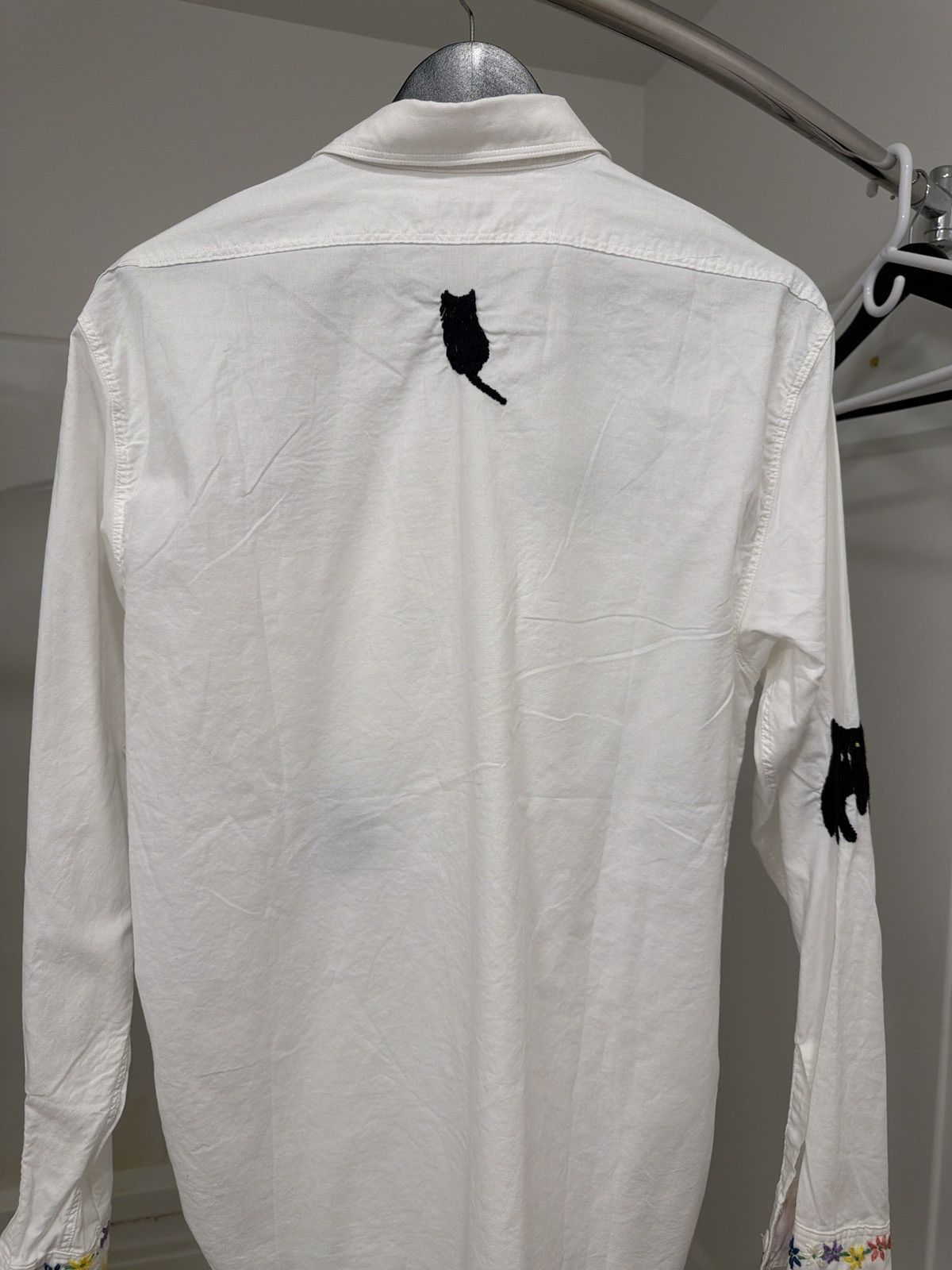 Kapital Kapital Chambray Work Shirt Black Cat Embroidery Size US M / EU 48-50 / 2 - 2 Thumbnail