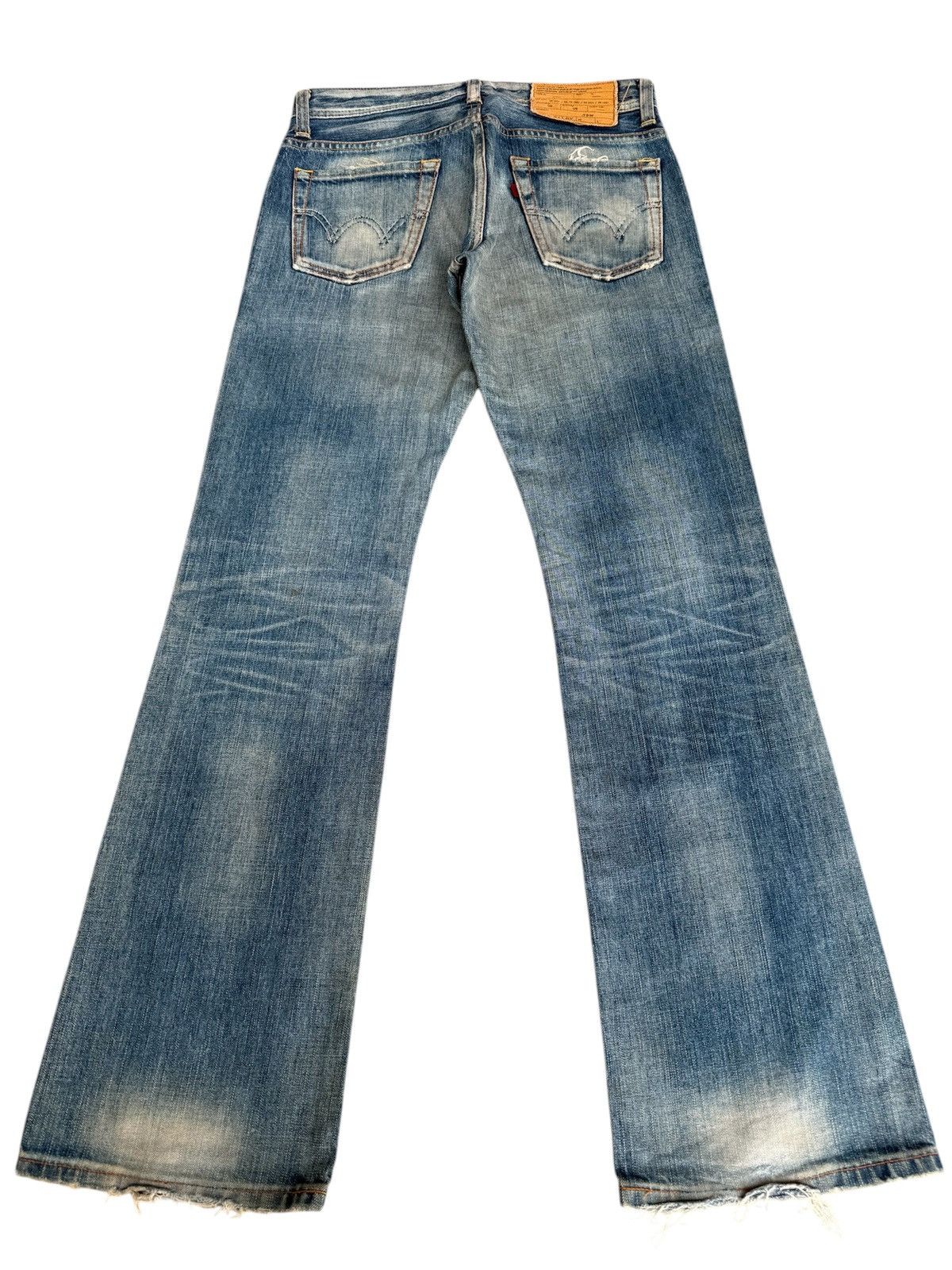 Le Grande Bleu (L.G.B.) Japanese Edwin 511 RV Flared Jeans Distressed Mud wash Size US 30 / EU 46 - 2 Thumbnail