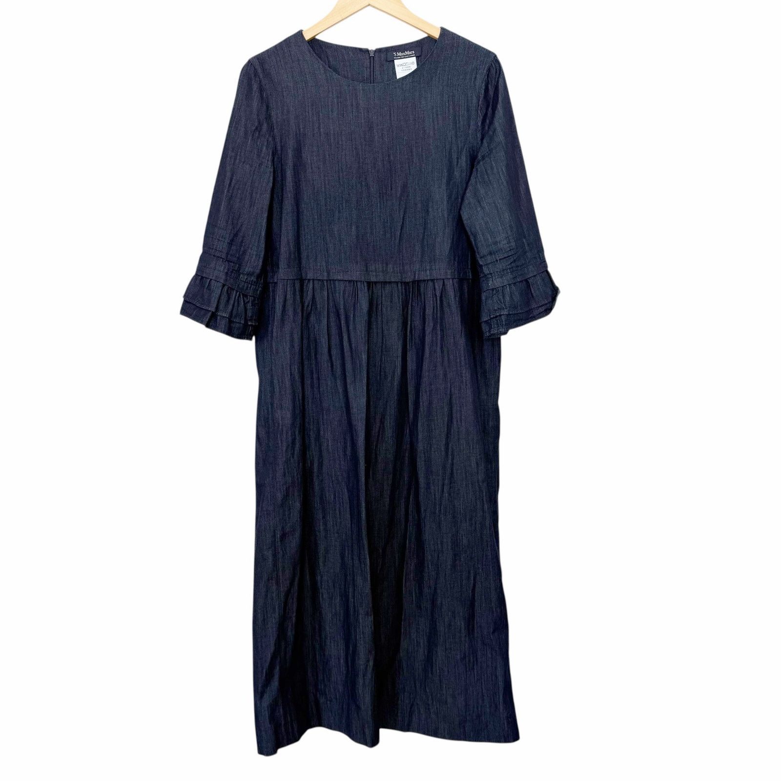 Max Mara 'S Max Mara Puff Sleeve Denim Empire Waist Dress Sz 12 Size XL / US 12-14 / IT 48-50 - 1 Thumbnail