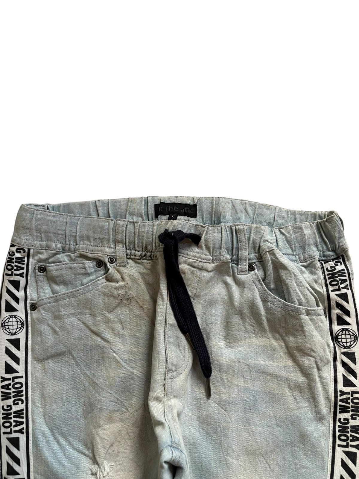 In The Attic Vintage In The Attic Light Blue Mud Wash Distressed Jeans Size US 31 - 4 Thumbnail