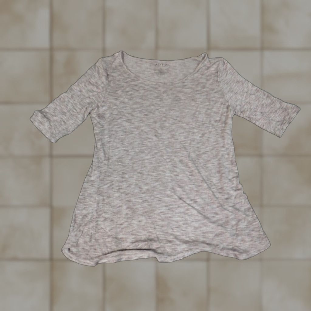 Apt. 9 Apt 9 Blouse Womens Small Pink Short Sleeve Crew Neck Pullover Stretch Rayon Button Casual Regular S Cap Sleeve Size S / US 4 / IT 40 - 1 Thumbnail