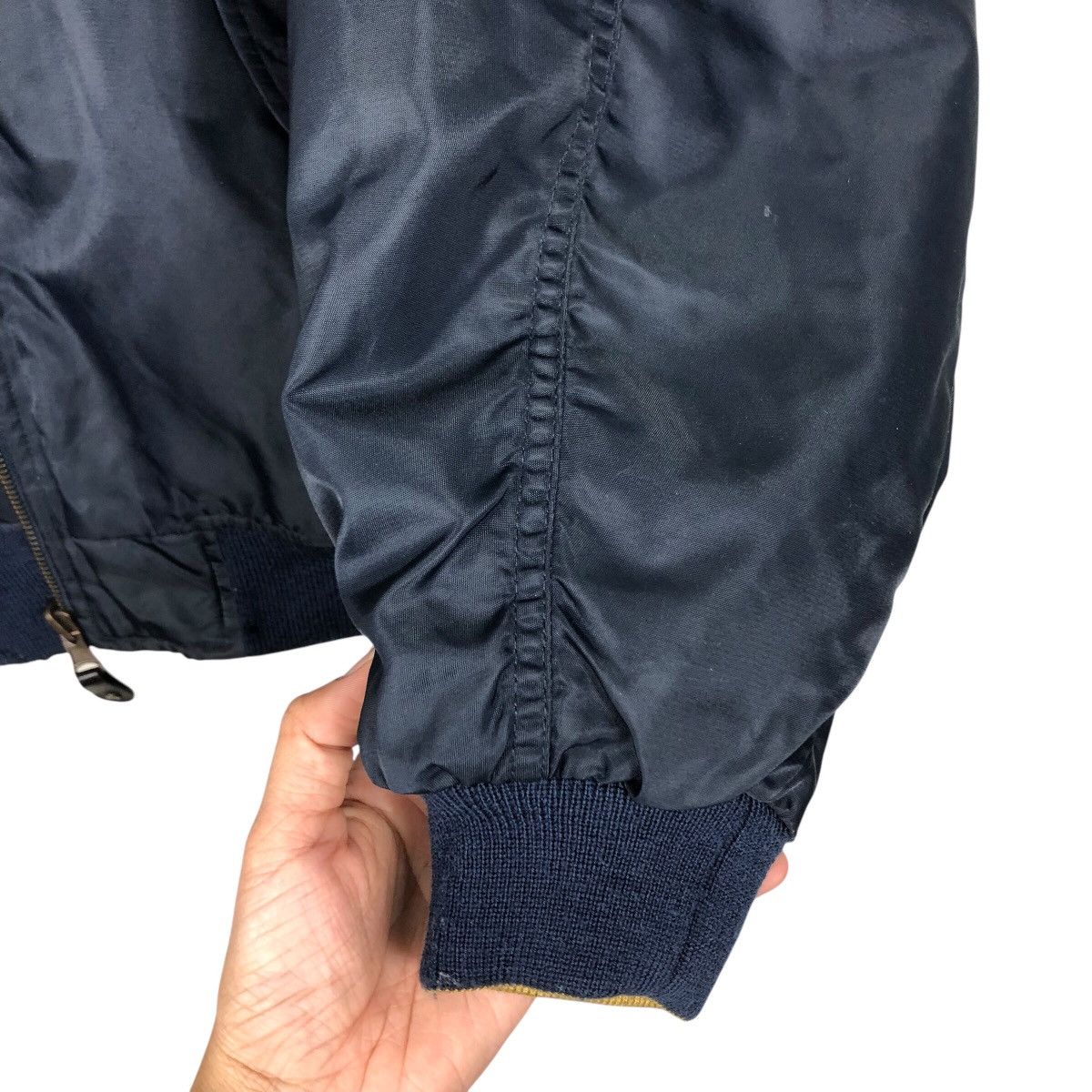 Japanese Brand Reversible Bomber Jacket Satin Suntory Boss Coffee Big Logo Size US M / EU 48-50 / 2 - 18 Thumbnail