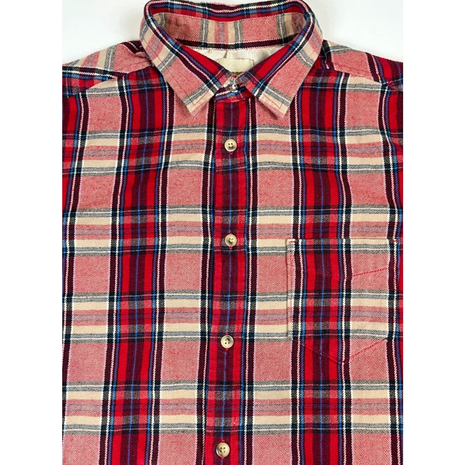 Diesel Diesel Men’s Button-Up Flannel Shirt Plaid Size M Red Cotton Winter Streetwear Casual Size US M / EU 48-50 / 2 - 2 Thumbnail