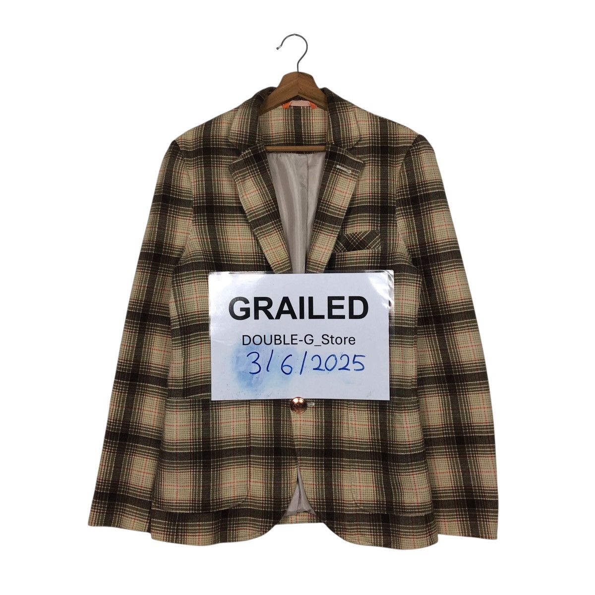 Japanese Brand Hydrogen Archive Plaid Skull Italian Tailored Jacket Size US M / EU 48-50 / 2 - 1 Thumbnail
