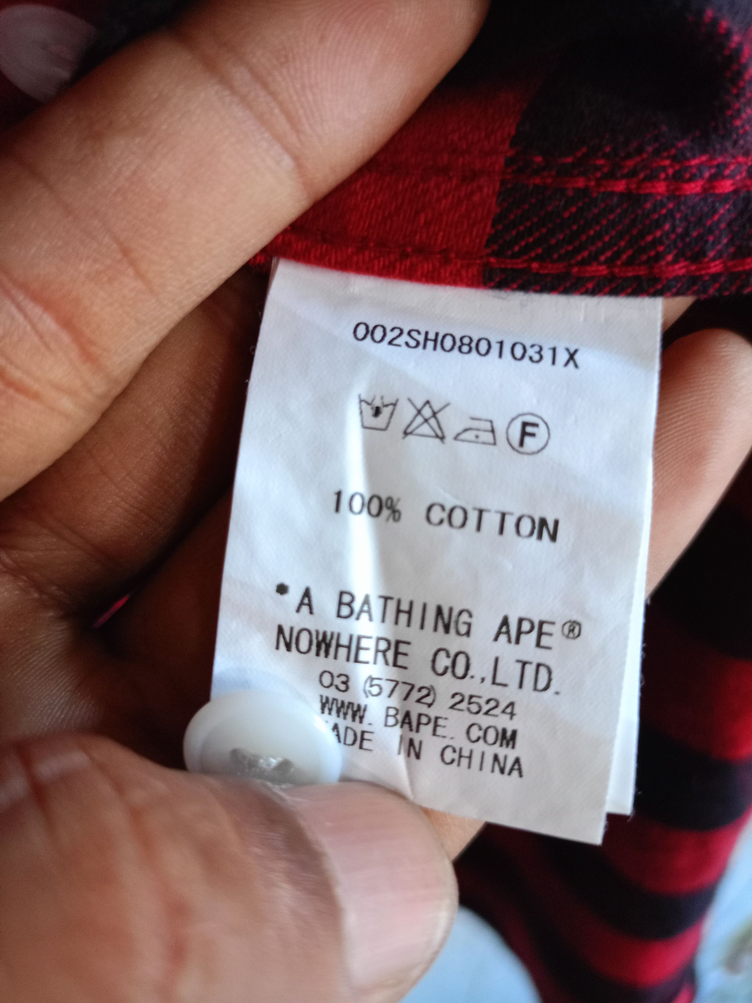 Bape A Bathing ape Flannel button shirts Size US M / EU 48-50 / 2 - 10 Thumbnail