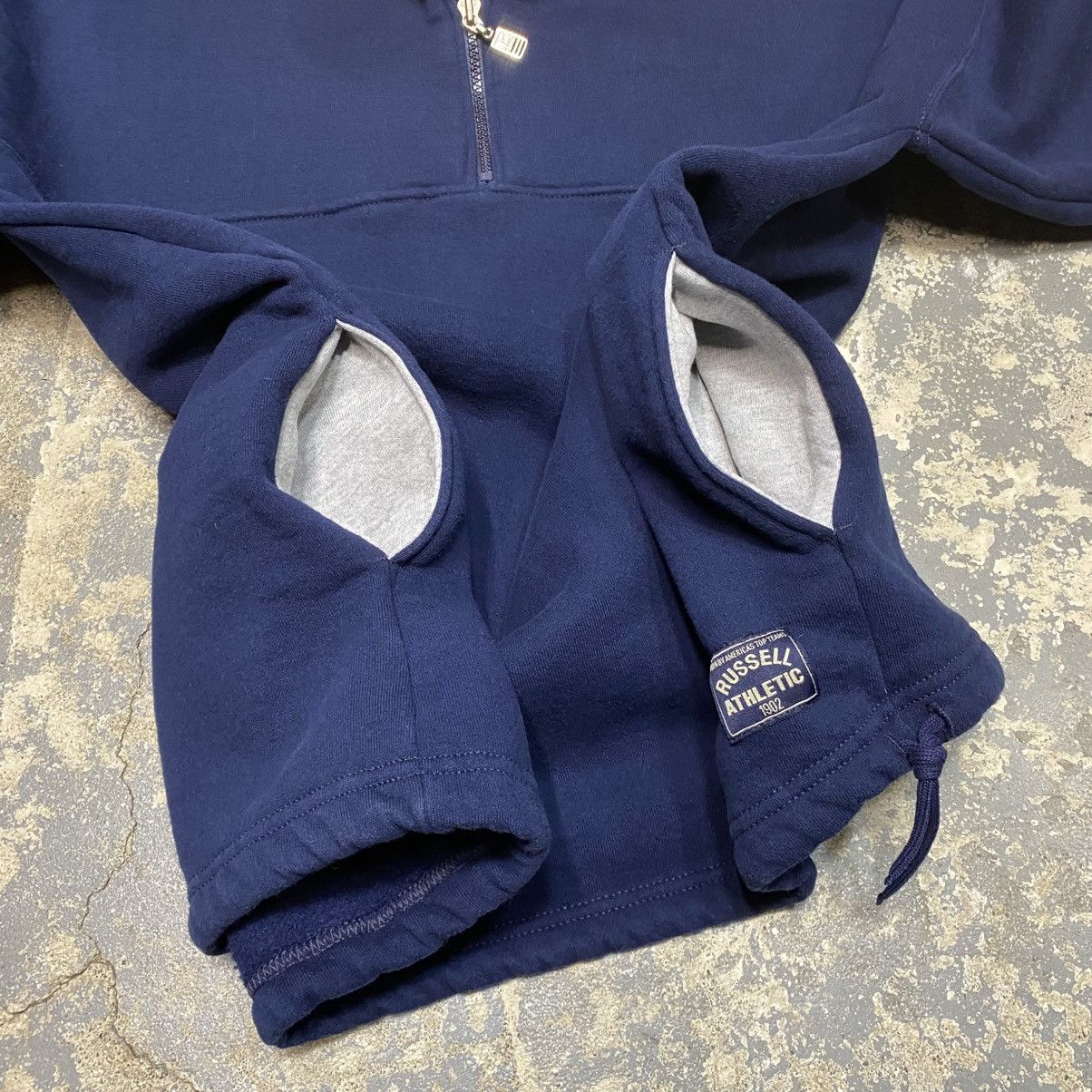 Russell Athletic × Vintage Vintage Russell Athletic Navy Blank 1/4 Zip Crewneck USA Size US XL / EU 56 / 4 - 4 Thumbnail
