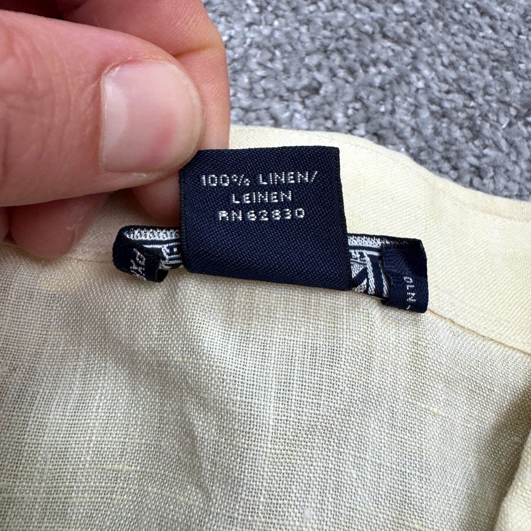 Lands' End Lands' End Linen Button-Up Shirt Womens 16 Yellow Short Sleeve Casual Summer Size XXL / US 16-18 / IT 52-54 - 7 Thumbnail