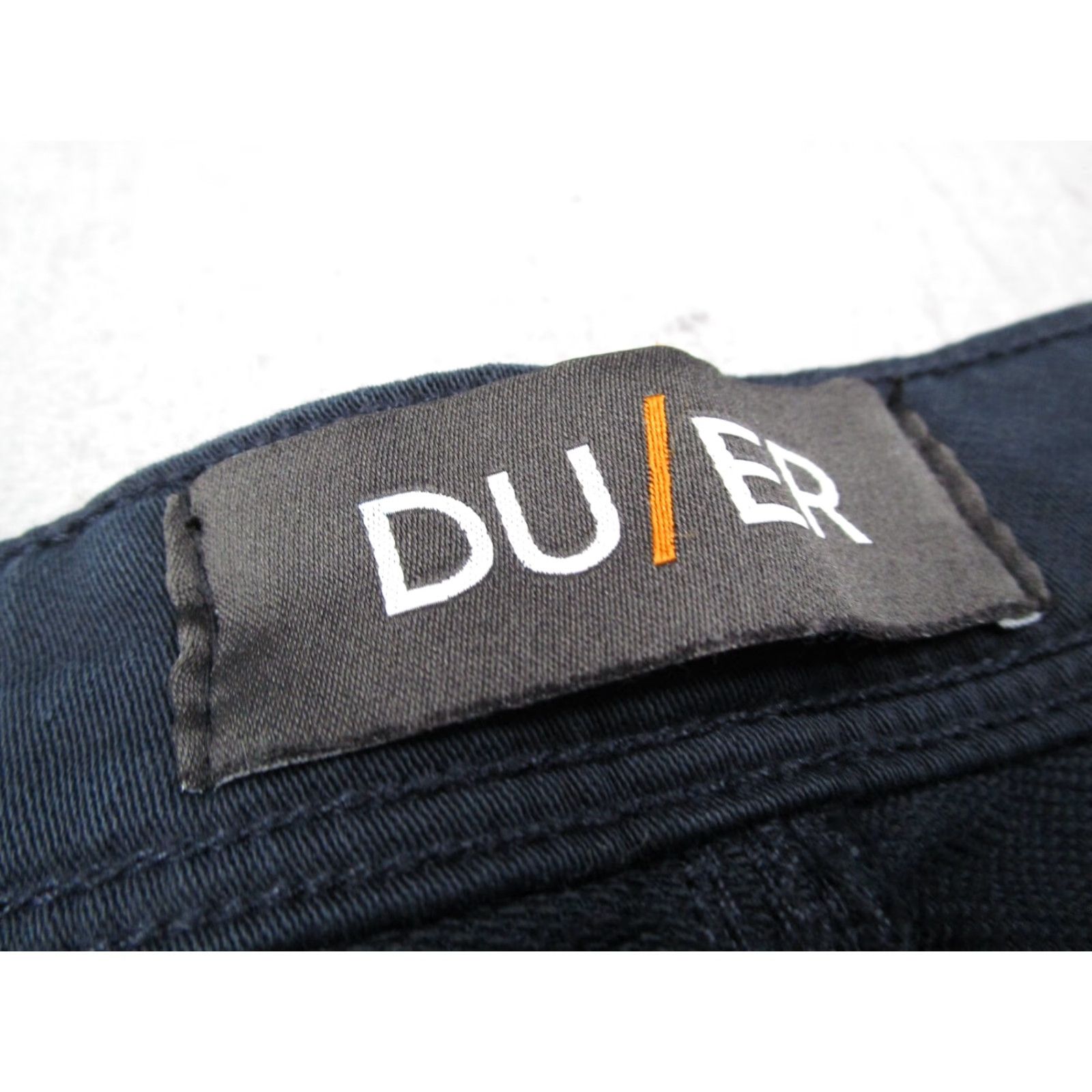 Vintage DU/ER Pants Mens Slim Fit Taper Blue 30x32 Chino Canvas Cotton Blend Work Travel Pockets Zipper Logo Front Flat Front 30W 32L Mens Size US 30 / EU 46 - 3 Thumbnail