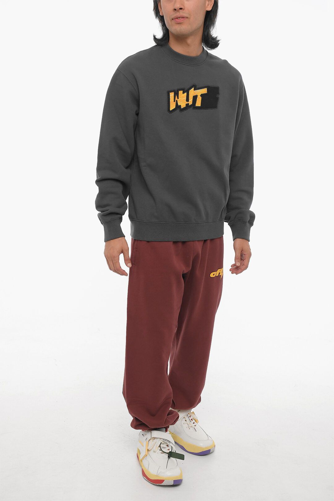 Off-White og1mm0824 Seasonal Slim Fit Crew-neck Sweatshirt in Grey Size US S / EU 44-46 / 1 - 4 Thumbnail