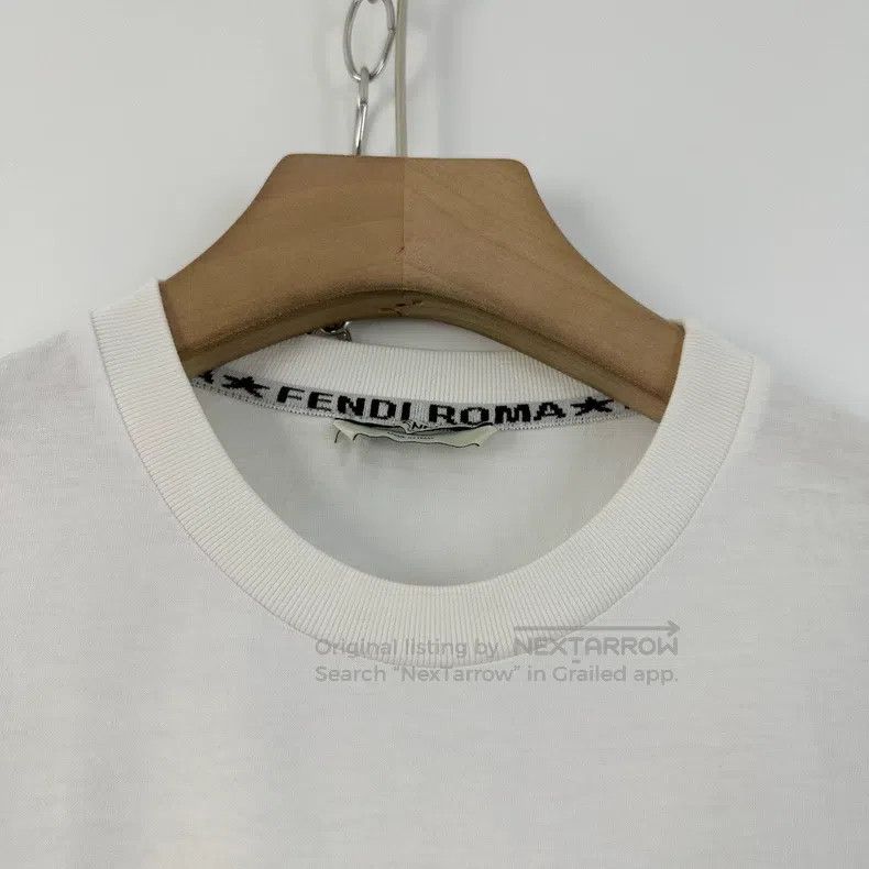 Fendi Fendi White classic double F rhinestone logo short-sleeved Size XS / US 0-2 / IT 36-38 - 4 Thumbnail