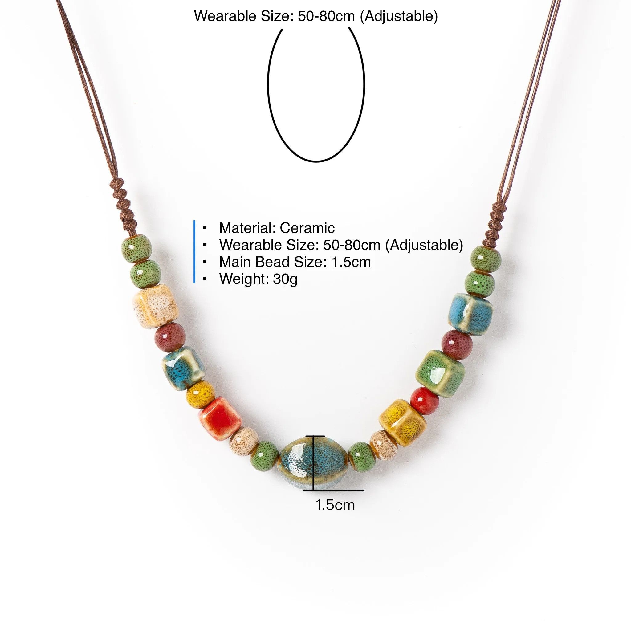 Handmade Boho Pendant Necklace Handmade Jewelry Gift For Her Size ONE SIZE - 8 Thumbnail