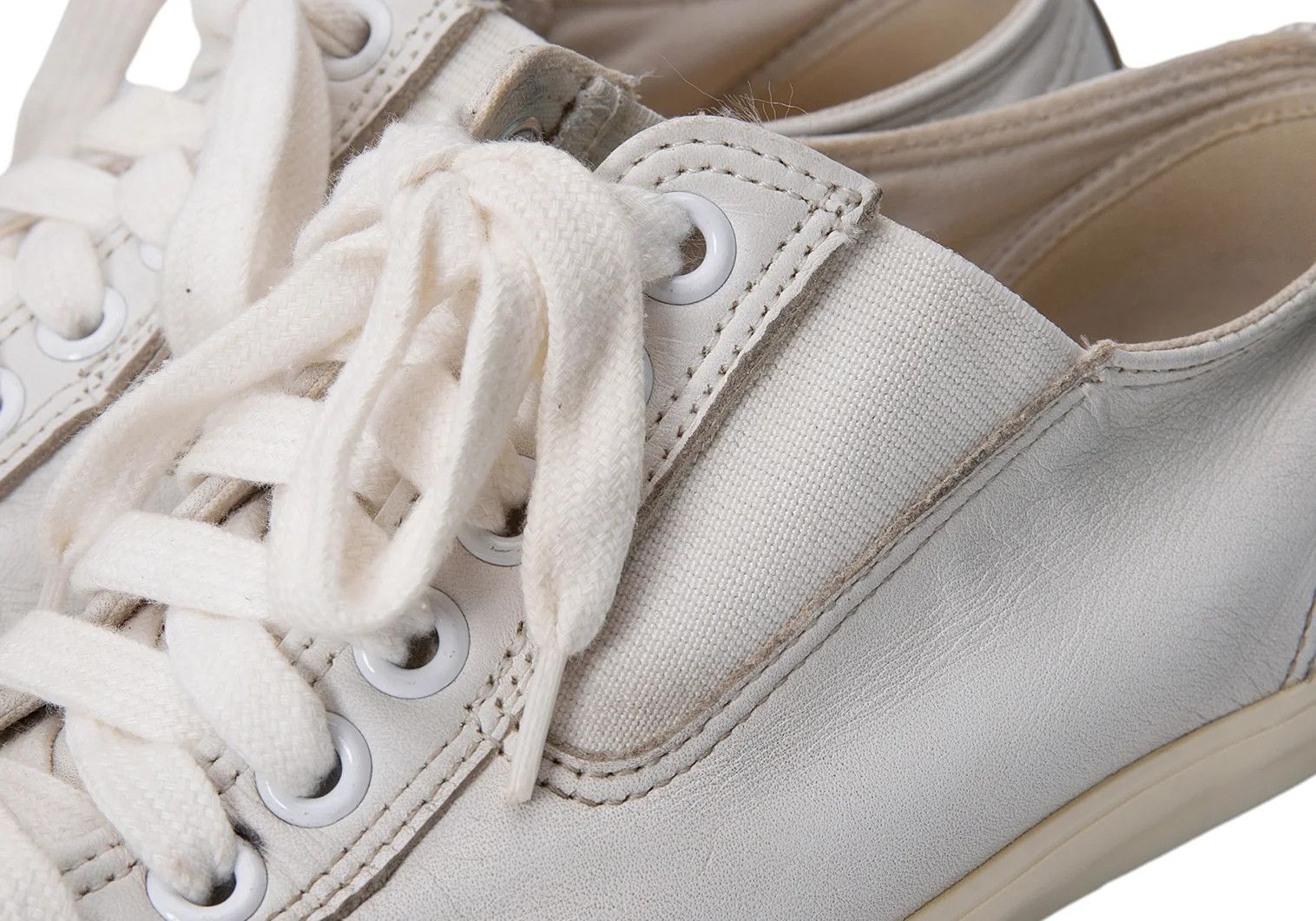 Yohji Yamamoto Yohji Yamamoto Low-Cut Leather Sneakers White Size US 9 / EU 42 - 4 Thumbnail