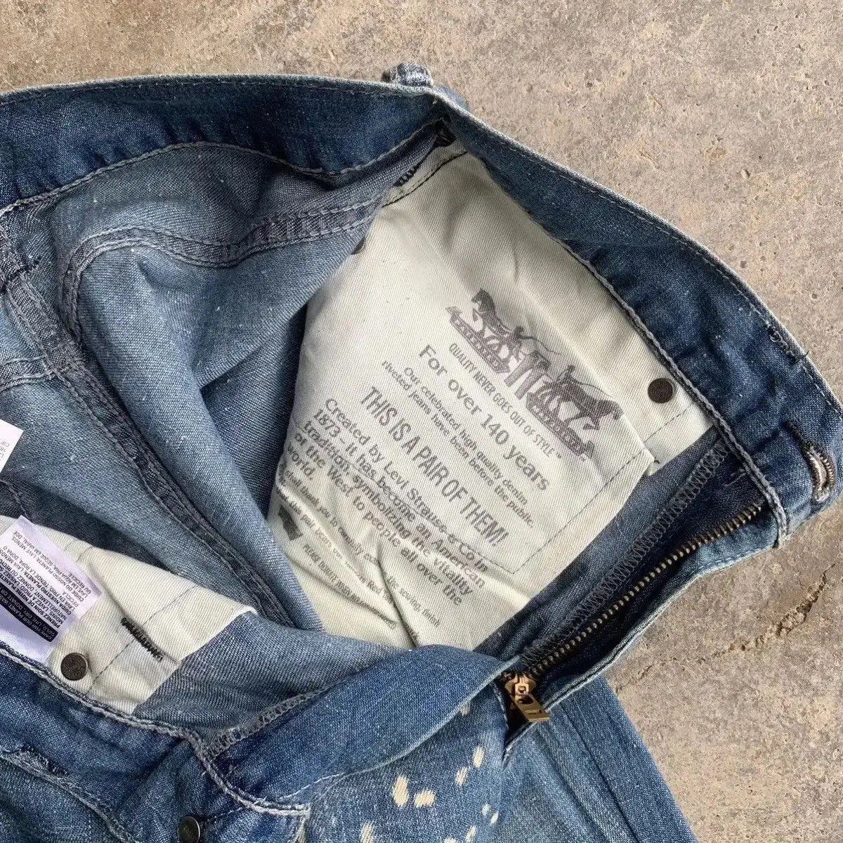 Art Comes First Levis 511 Blue Wash Bleach Jeans Pants Waist 30 Size US 30 / EU 46 - 9 Thumbnail
