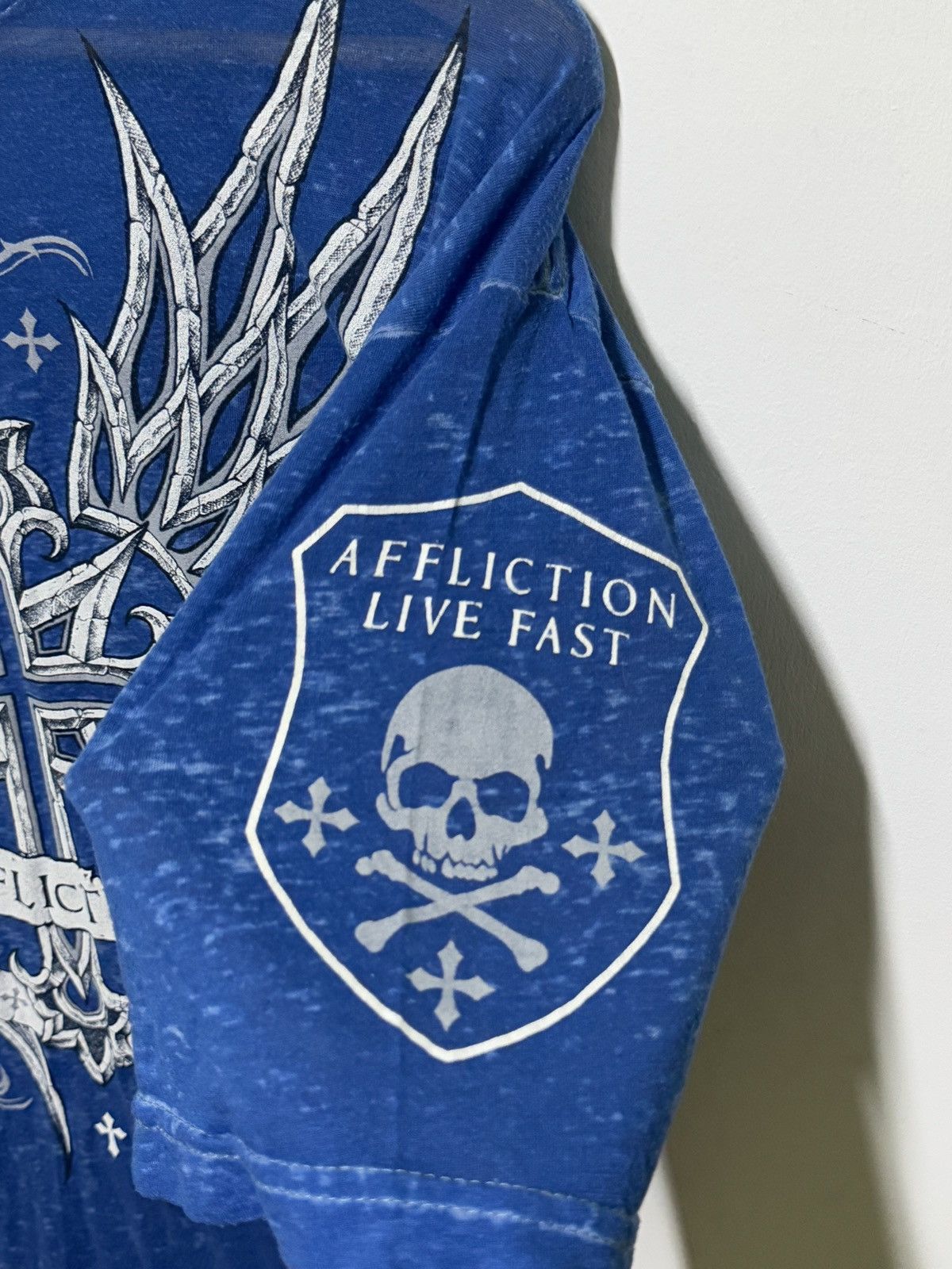 Affliction Affliction Live Fast Bone Wing Cross Tee Size US L / EU 52-54 / 3 - 6 Thumbnail