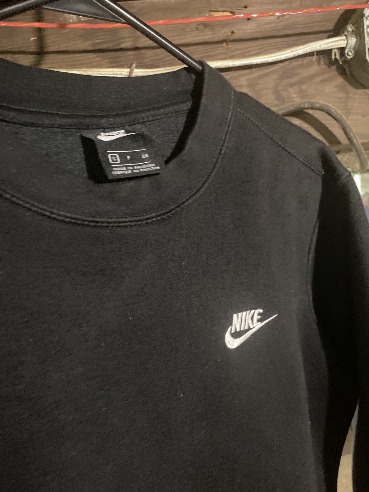 Japanese Brand × Nike × Vintage Black Nike Logo Crew Neck Size US S / EU 44-46 / 1 - 7 Thumbnail