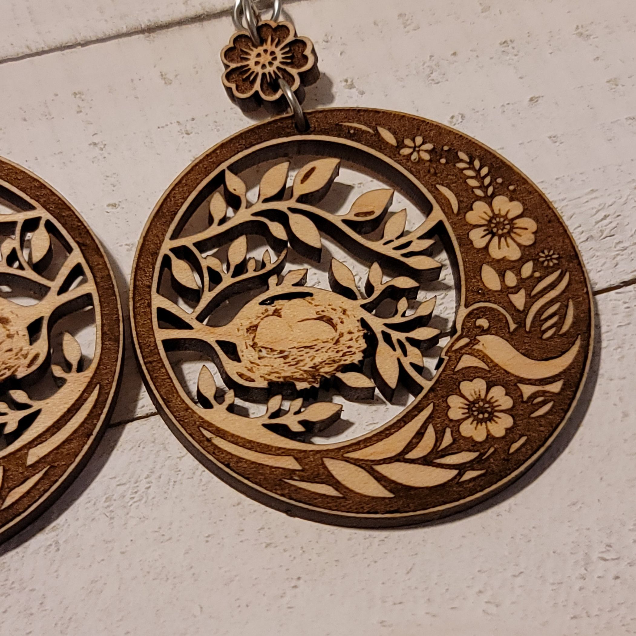 Handmade Handmade Nest Maple Wood Dangle Earrings Size ONE SIZE - 4 Thumbnail