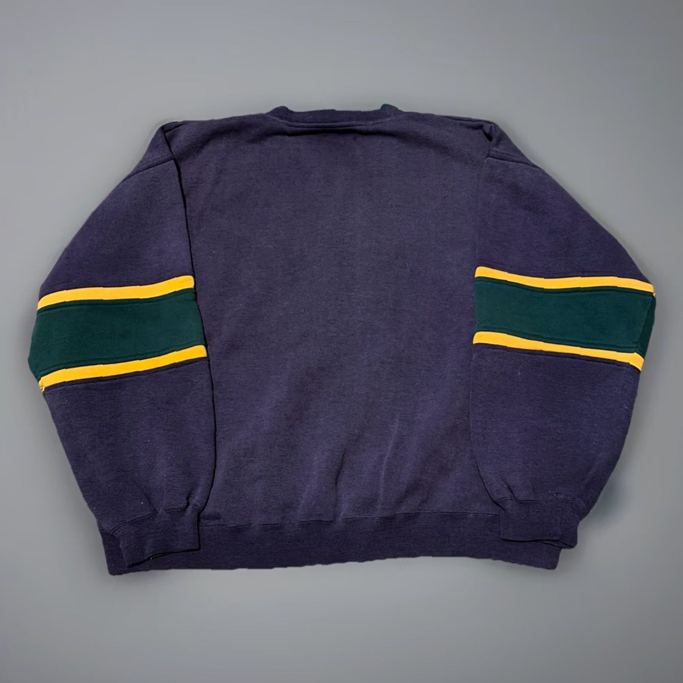 Vintage VINTAGE TownCraft Sweatshirt Crewneck XL Navy Blue Green Yellow Stripe 90s Mens Pullover Striped Shirt Size US XL / EU 56 / 4 - 2 Thumbnail