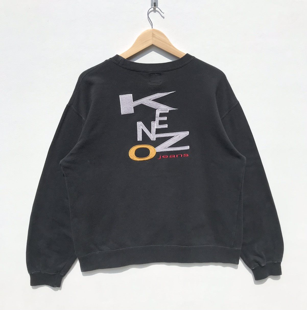 Kenzo Kenzo Jeans Sweatshirt Spellout Embroidery Kenzo Sun Faded Size US S / EU 44-46 / 1 - 1 Thumbnail