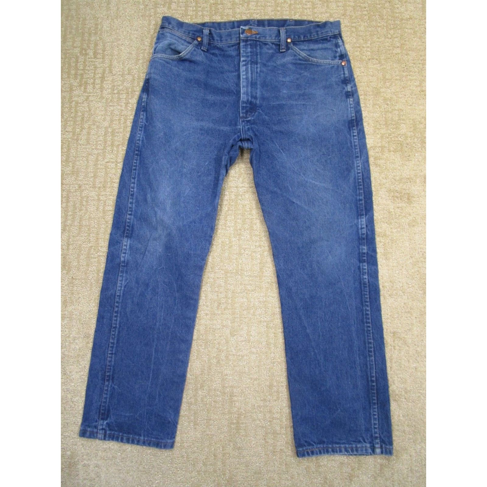 Wrangler Wrangler Jeans Men 38x30 Dark Wash Original Fit Cowboy Cut Jeans Casual 5-Pocket Denim Wrangler 13MWZ Mens Boots Size US 38 / EU 54 - 2 Thumbnail