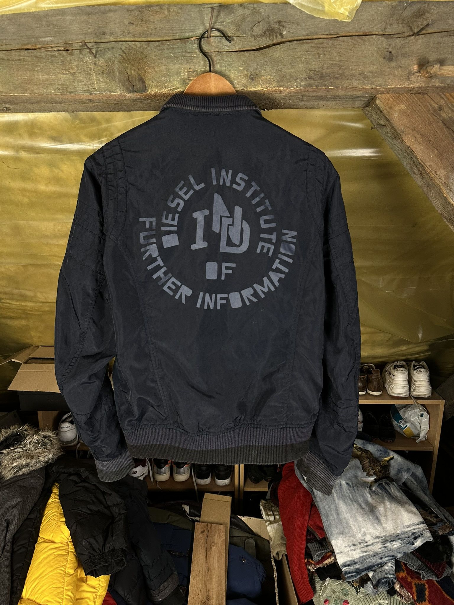 Diesel × Streetwear × Vintage Vintage Y2k Diesel Nylon Bomber Boxy 
