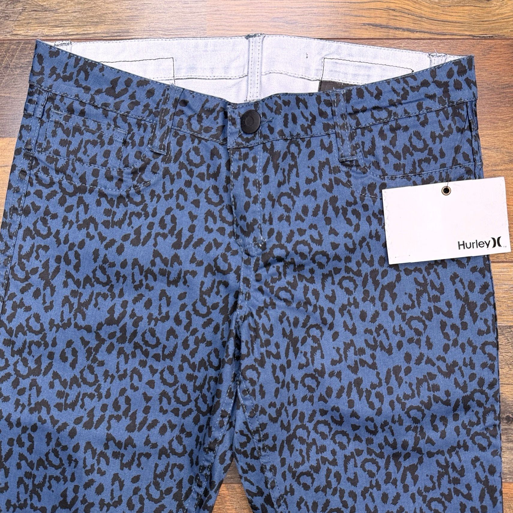 Hurley Hurley Skinny Jeans Womens 27 Teal Green Leopard Coated Low Rise Stretch New Size 27" / US 4 / IT 40 - 3 Thumbnail