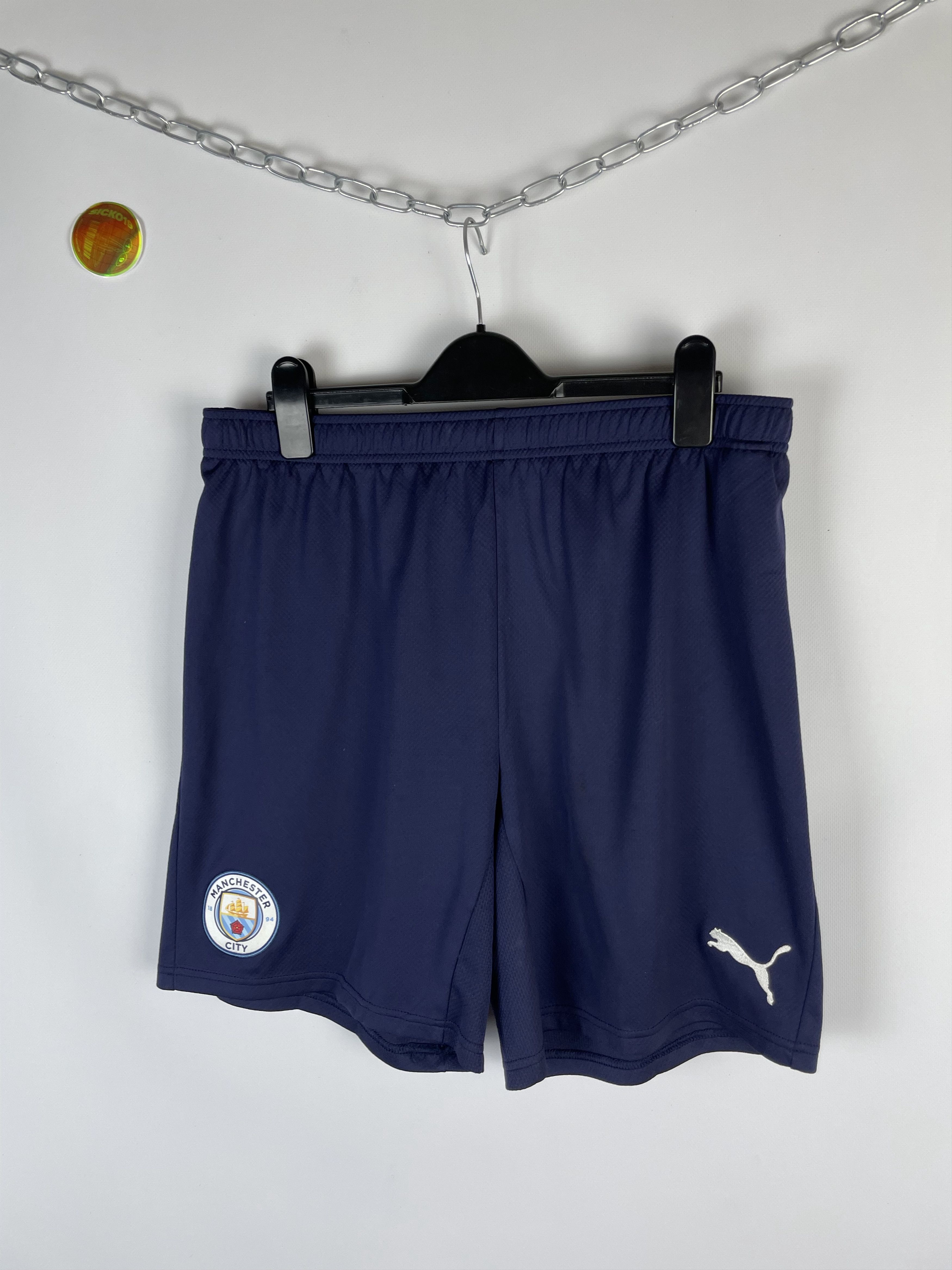 Puma Mens Vintage Manchester City Puma shorts soccer Size US 34 / EU 50 - 3 Thumbnail