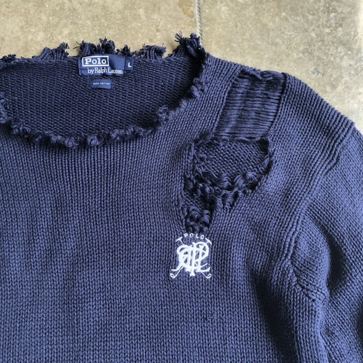 Polo Ralph Lauren × Vintage Distressed POLO RALPH LAUREN knitwear Size US M / EU 48-50 / 2 - 14 Thumbnail