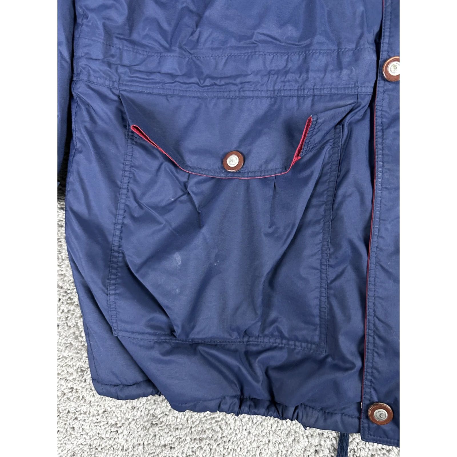 Helly Hansen VINTAGE Helly Hansen Jacket Mens Large Navy Hooded Parka Quilted Lined Multi Pocket Size US L / EU 52-54 / 3 - 4 Thumbnail