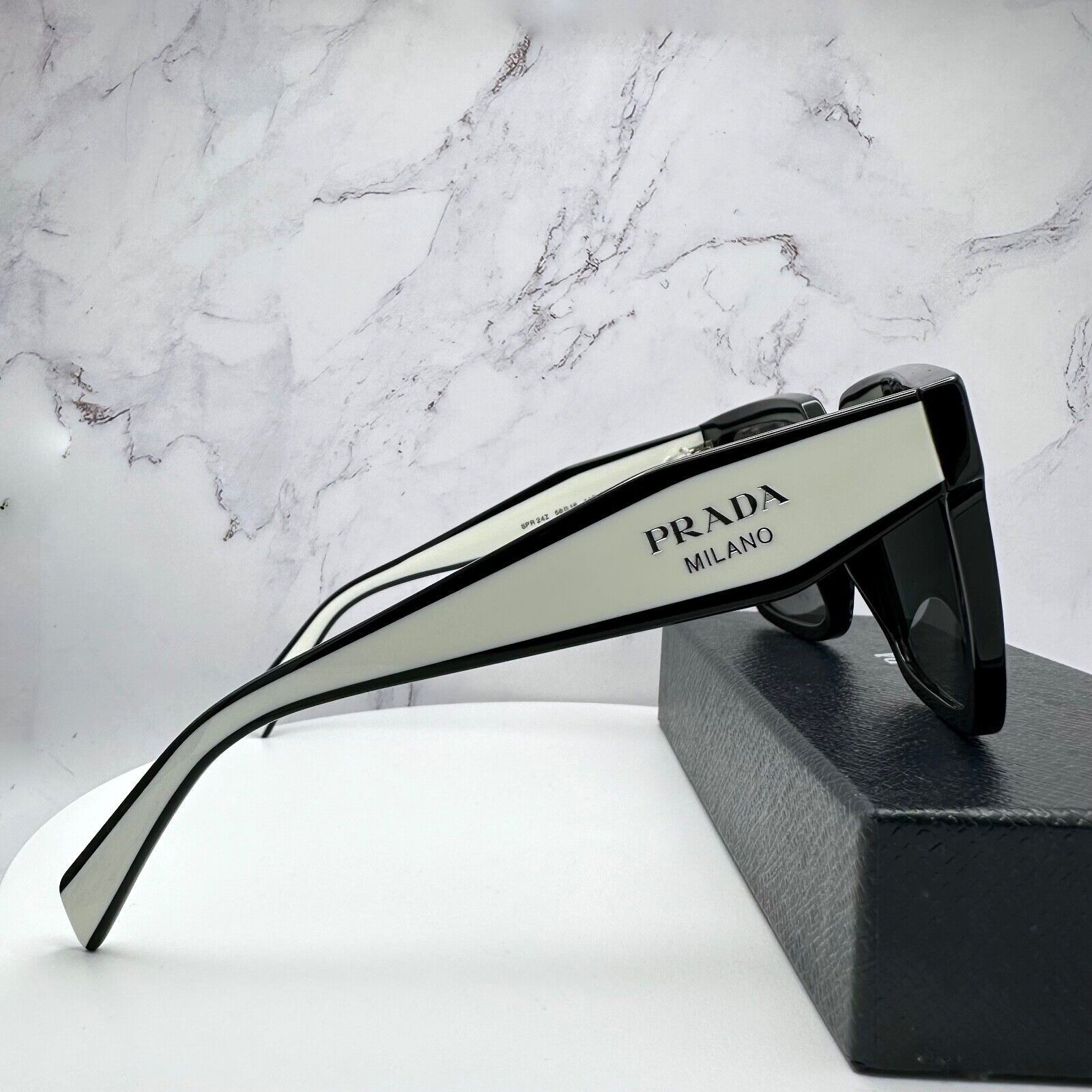 Prada New Prada Sunglasses Black White Symbole Logo Authentic Size ONE SIZE - 4 Thumbnail