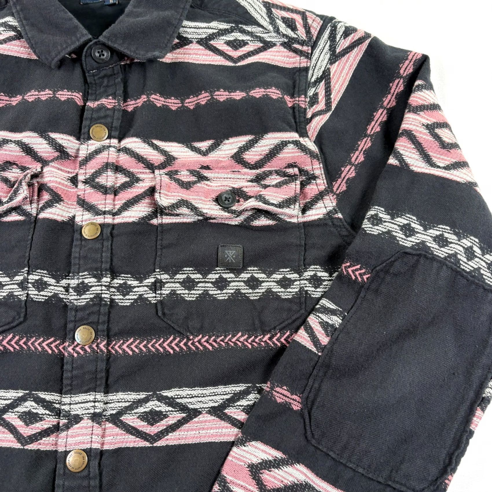 Roark VINTAGE Roark Shirt Mens Small Noardsman Flannel Black Pink Aztec Button Up Size US S / EU 44-46 / 1 - 2 Thumbnail