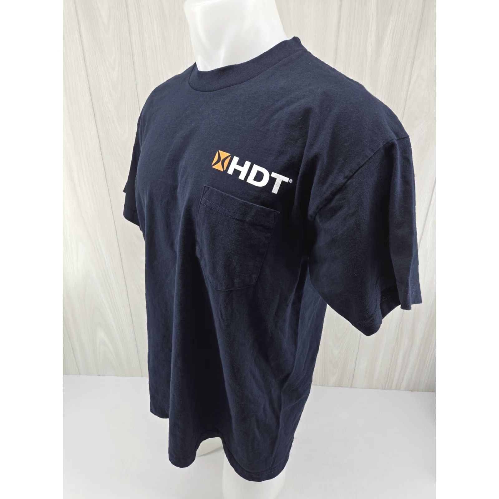 Vintage HDT Global Pocket T Shirt XL Blue Mens Short Sleeve Cotton Pockets 22.5 Shoulder to Shoulder 30.5 Down Back Size US XL / EU 56 / 4 - 4 Thumbnail