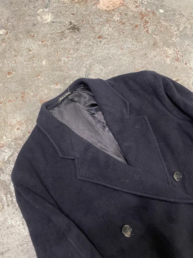 Giorgio Armani 1990s Giorgio Armani Navy Wool Trench Coat Size US M / EU 48-50 / 2 - 6 Thumbnail
