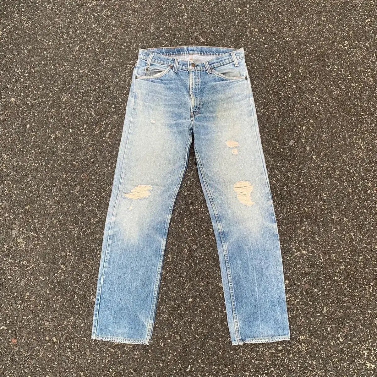 Levi's 1990’s Vtg Levi’s Jeans Orange Tab Distressed Denim Pants Size US 32 / EU 48 - 1 Thumbnail